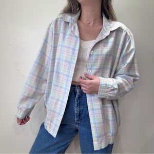 Vintage Pastel Plaid Shacket